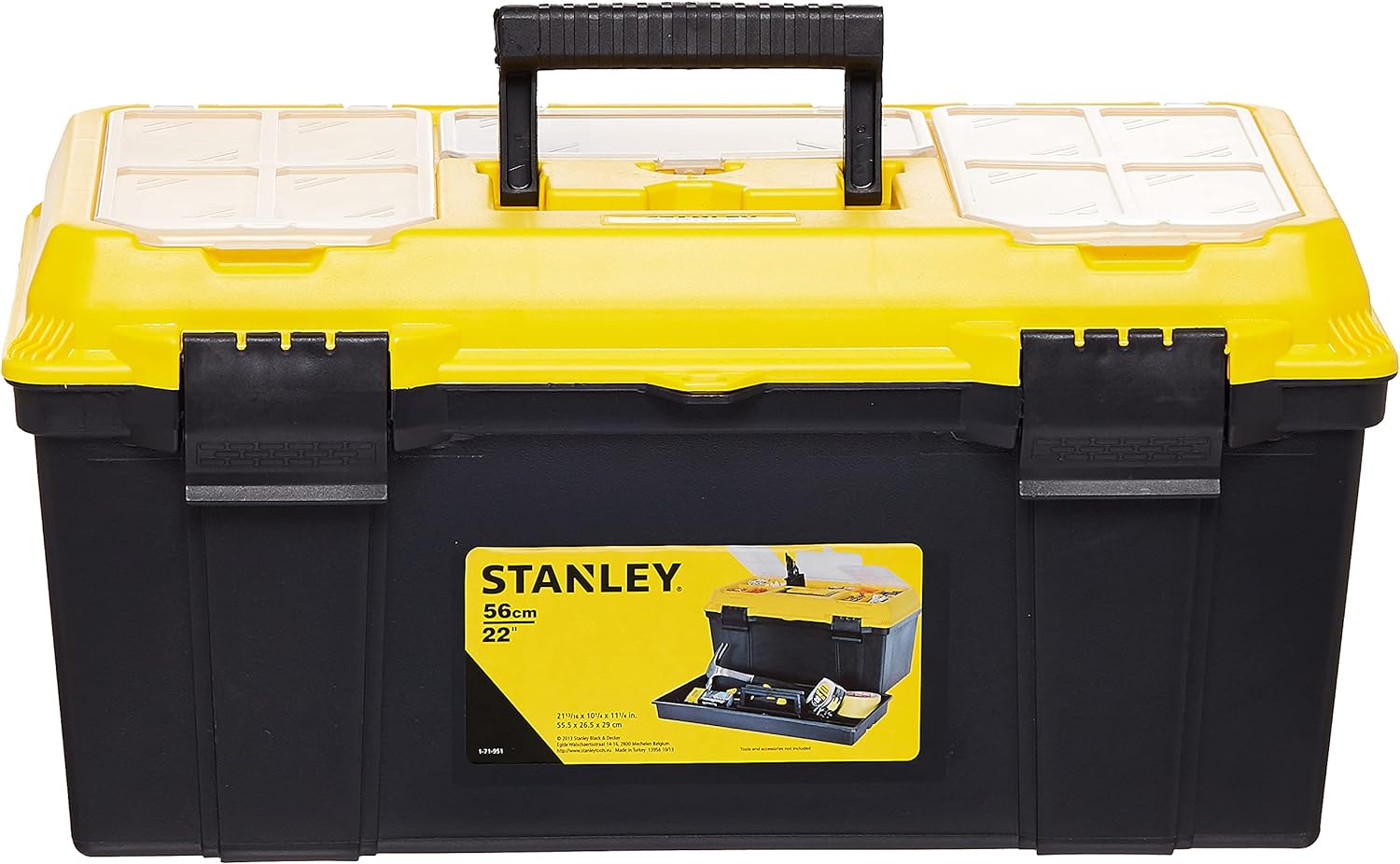Stanley 1-71-951 22-Inch Plastic Toolbox, Durable and Convenient