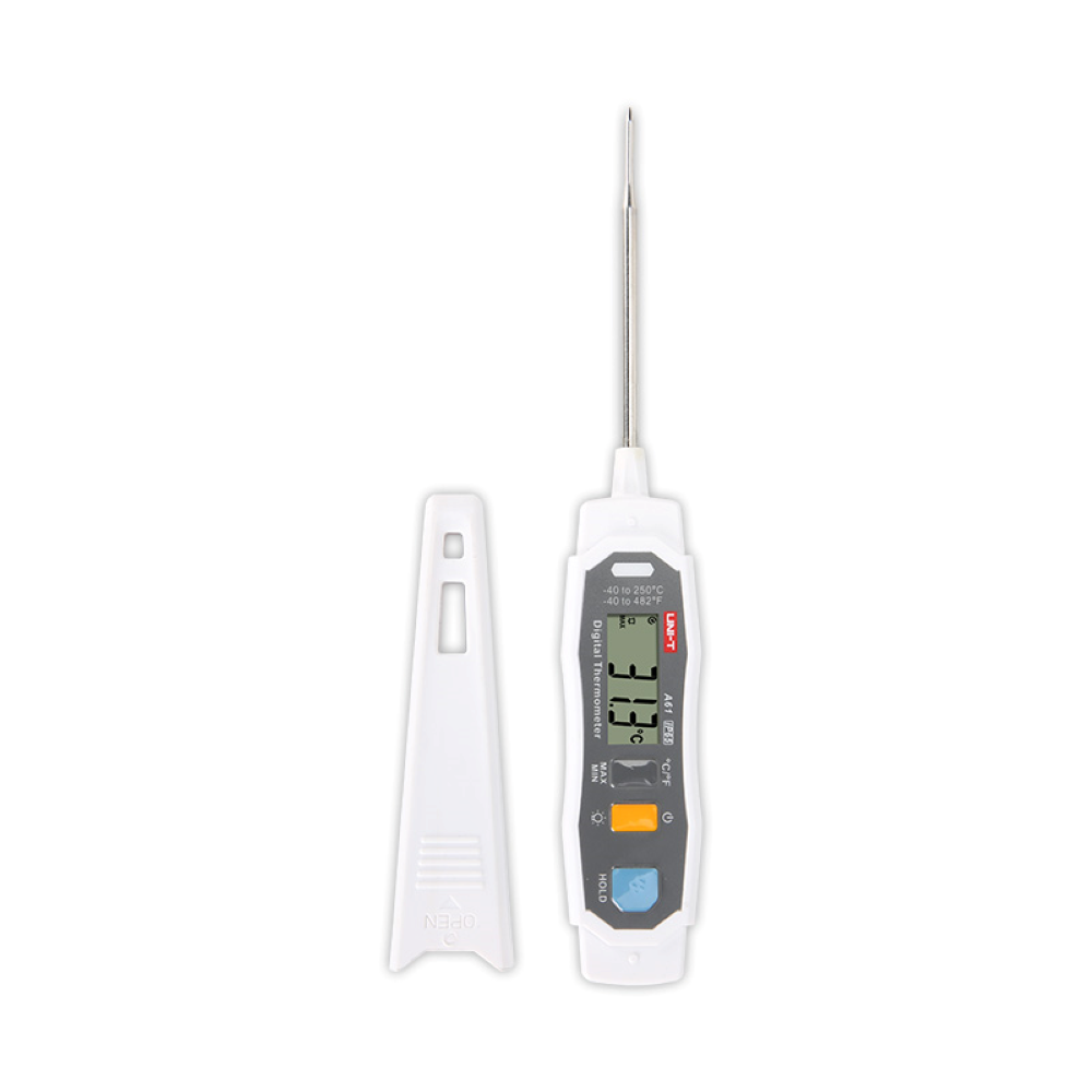 Digital thermometer with a waterproof stainless steel probe | UNI-T A61