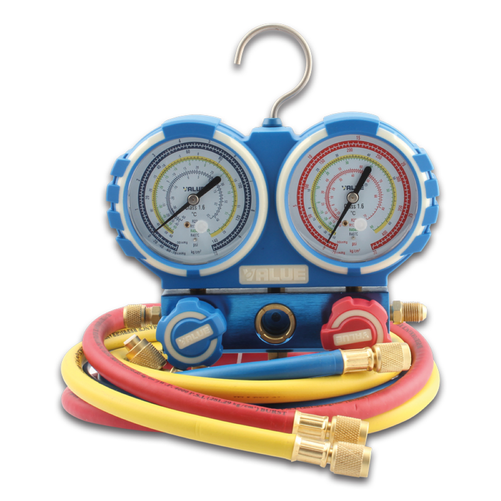طقم ساعة فريون لقياس الغاز وضغط التكيف | VMG-2-R22