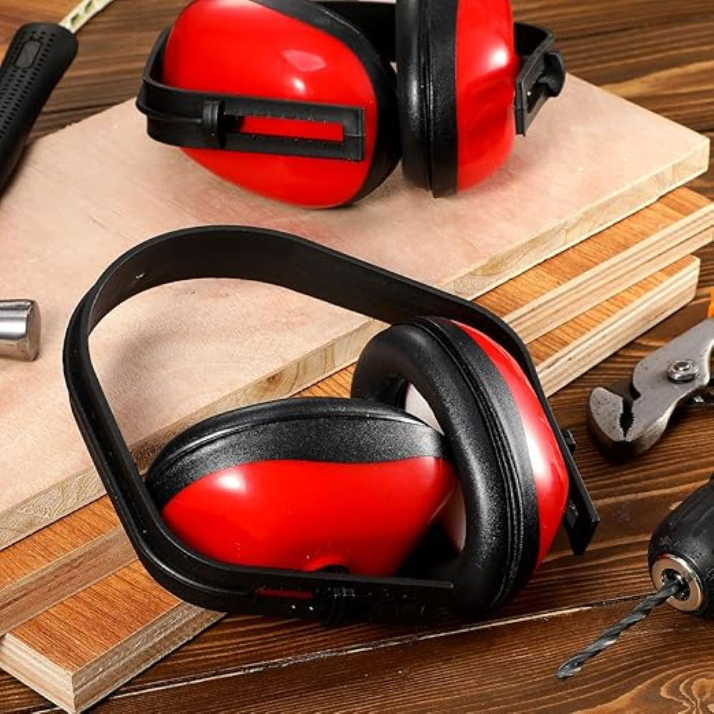 Hi-TEX Safety Earmuffs: SNR 27dB Isolation for Industrial & Construction Use