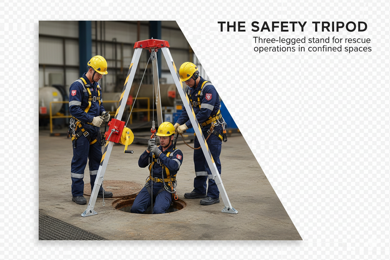 حامل إنقاذ ثلاثي القوائم 20 متر من B-SAFE