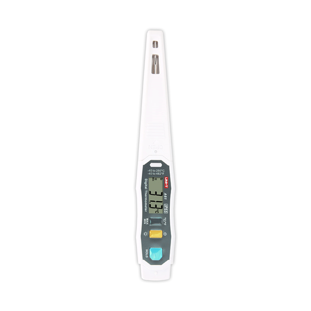 Digital thermometer with a waterproof stainless steel probe | UNI-T A61