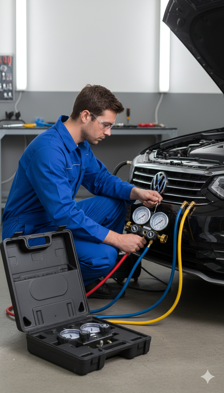 طقم ساعة فريون لقياس الغاز وضغط التكيف | VMG-2-R22