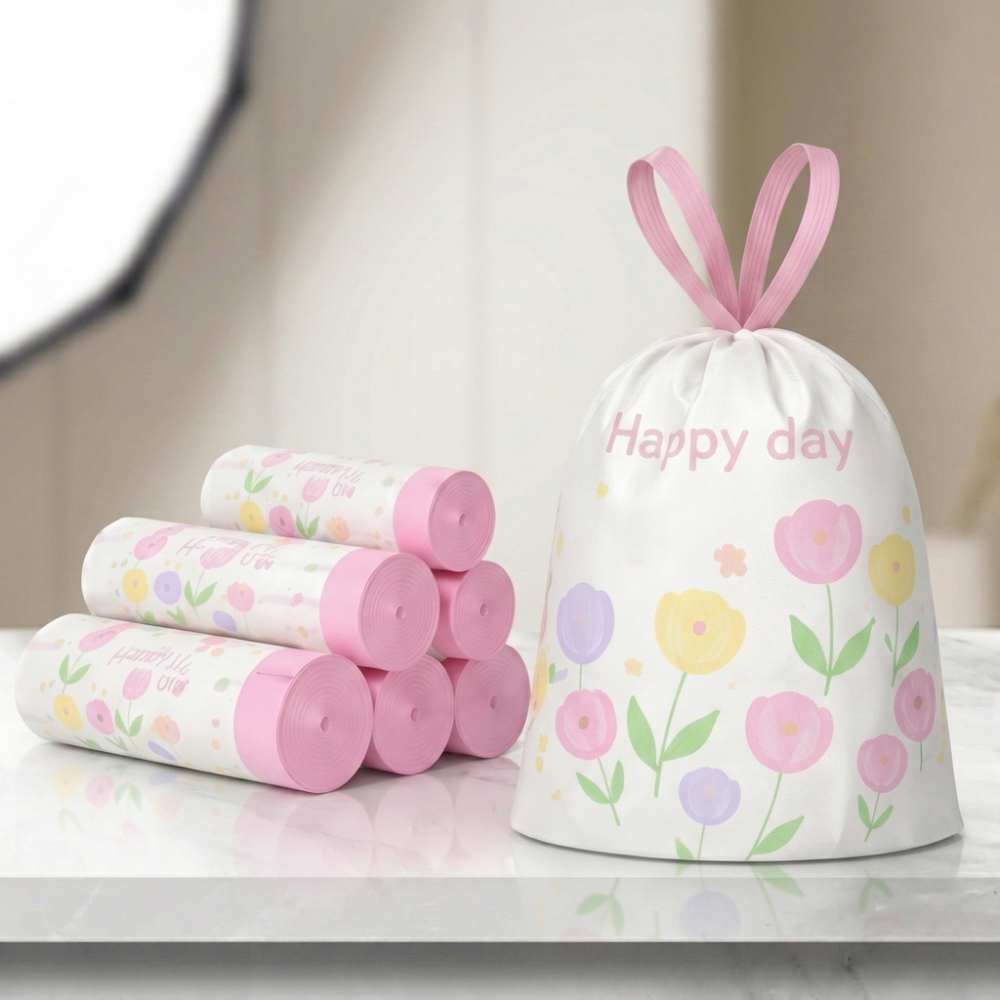  أكياس نفايات صغيرة بطبعات الزهور | Floral Delight Trash Bags 