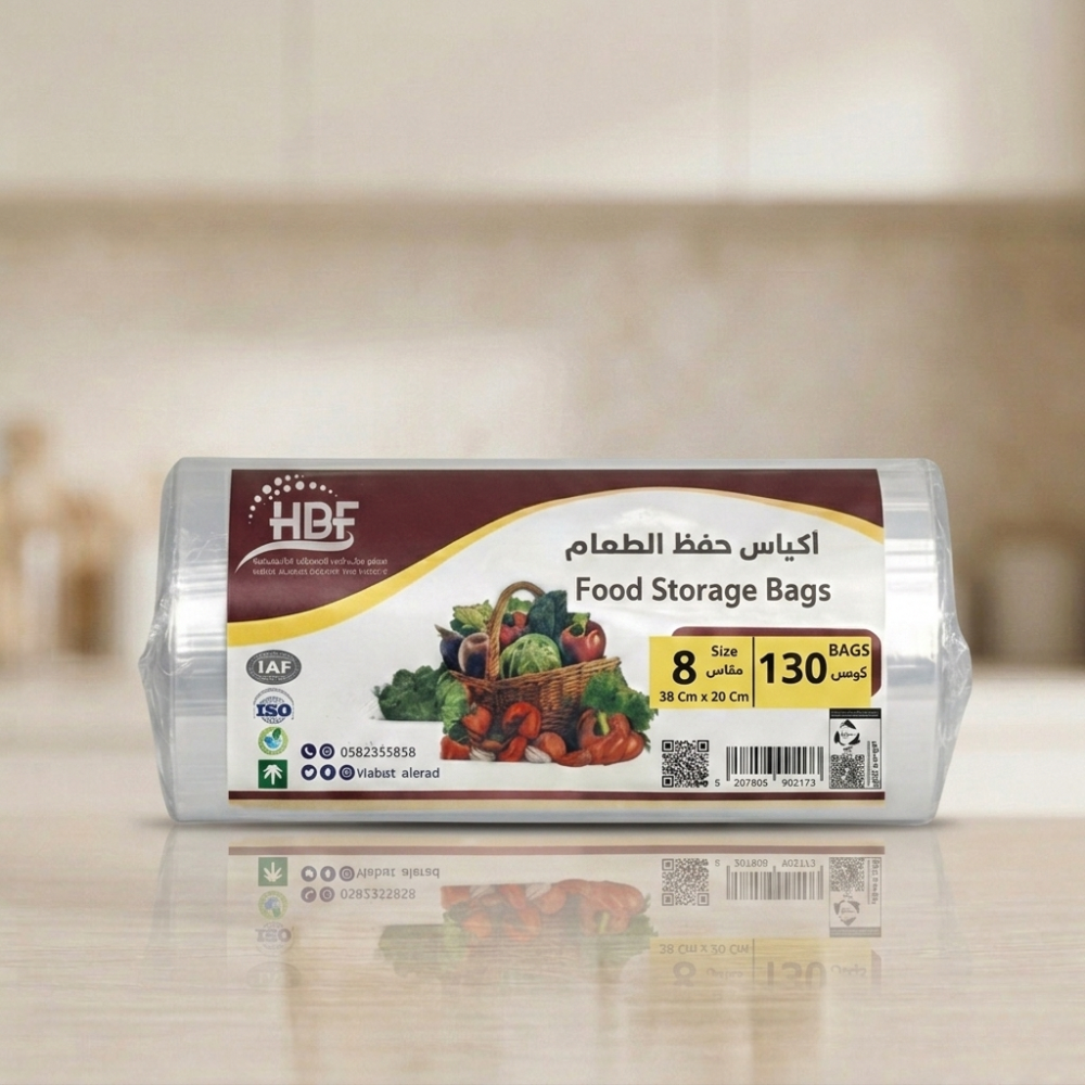  حبات البرد اكياس حفظ الطعام رول مقاس ٨ 