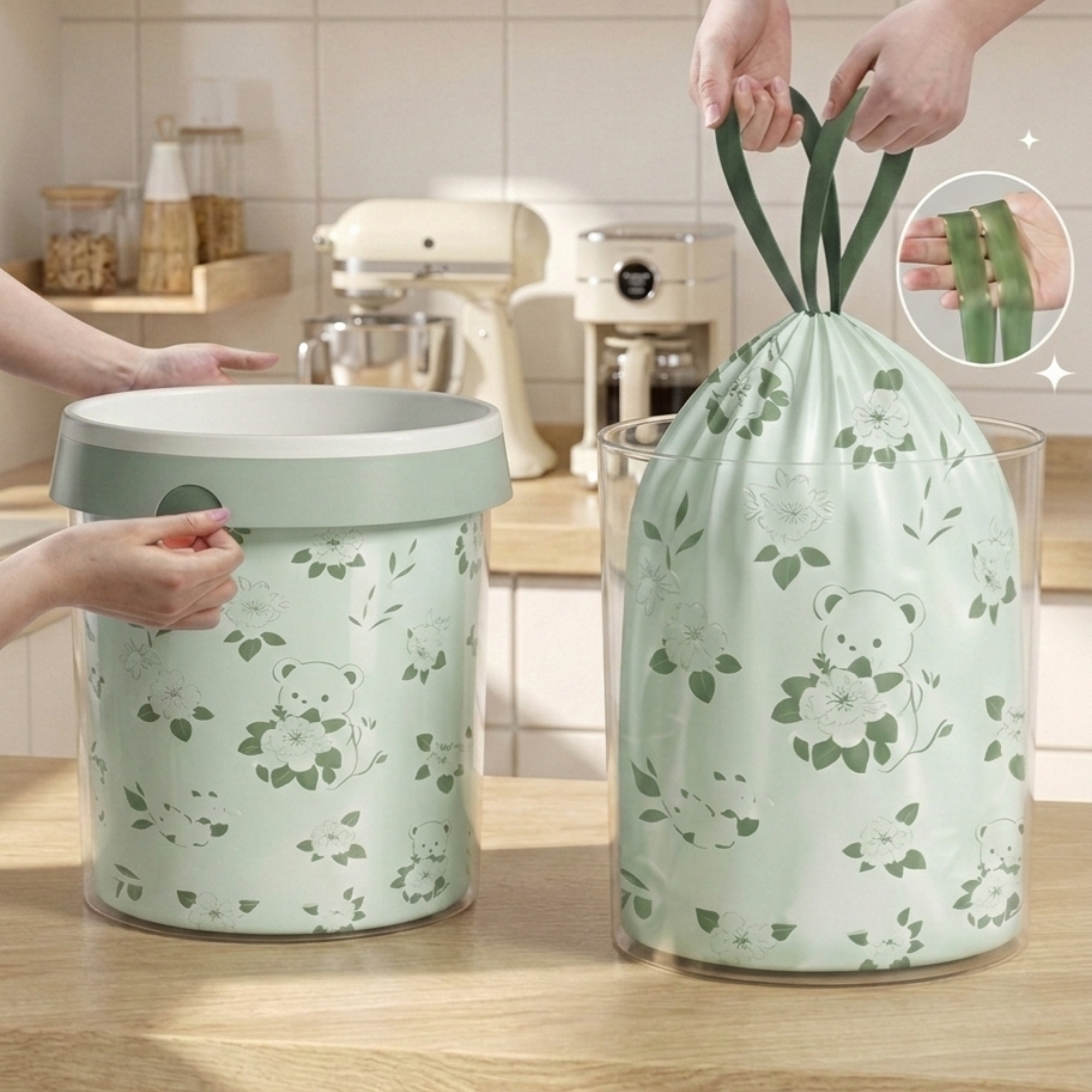  أكياس نفايات صغيرة بنقوش زخرفية | Patterned Mini Trash Bag 