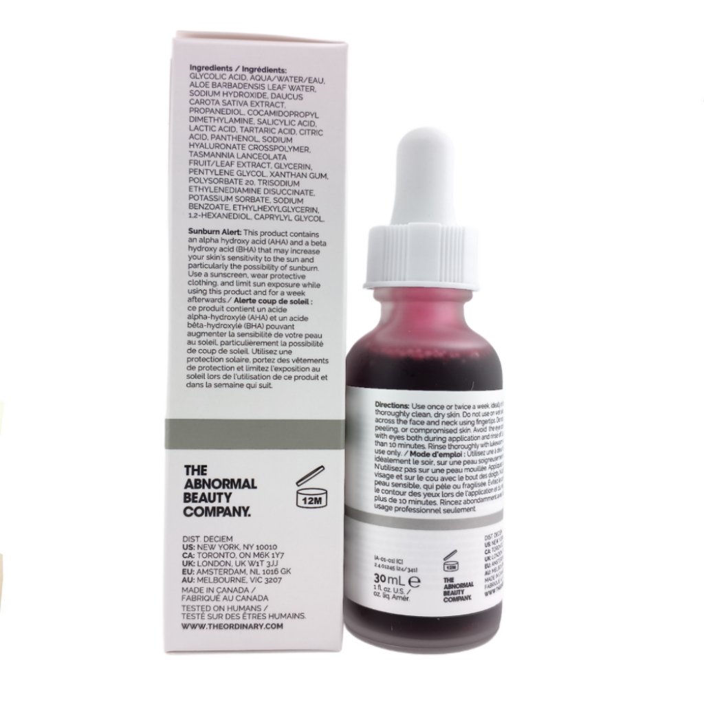  The Ordinary - AHA 30% + BHA 2% Peeling Solution - 30ml 