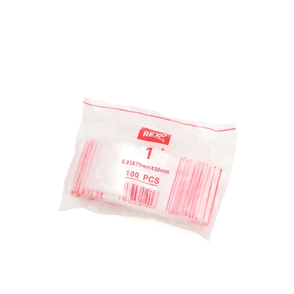  Rexo Ziplock Bags No. 1 – 7 × 5 cm 