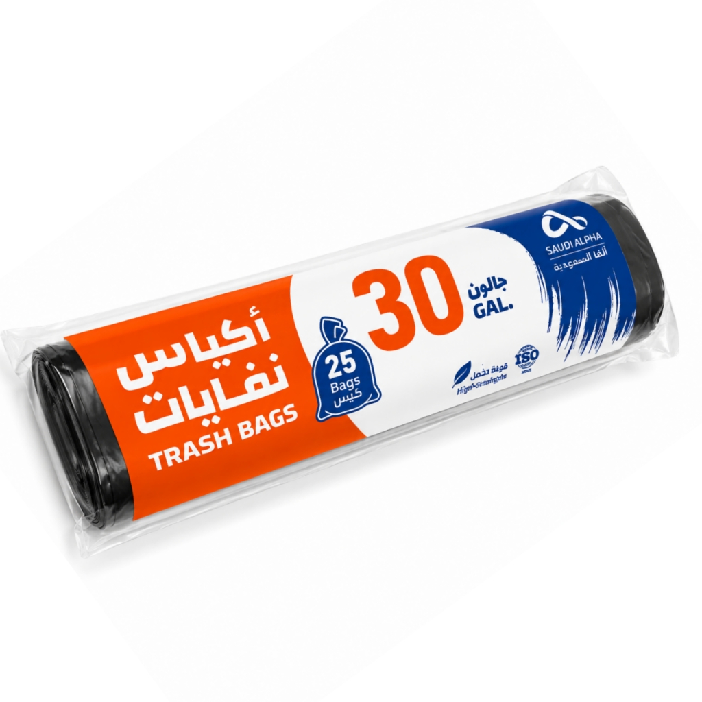  اكياس نفاية رول مقاس 30 جالون 25 كيس الفا 