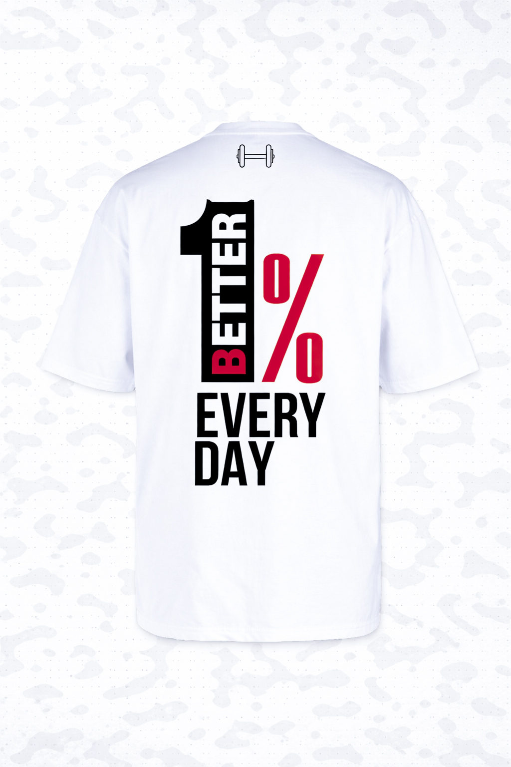 تيشيرت NOVUS BRAND Better Every Day White رياضي تحفيزي تطوير يومي للجيم - زاوية جانبية
