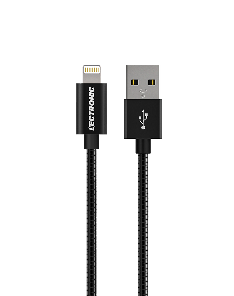 كيبل ليكترونك للايفون  بمنفذ USB معدني - معتمد