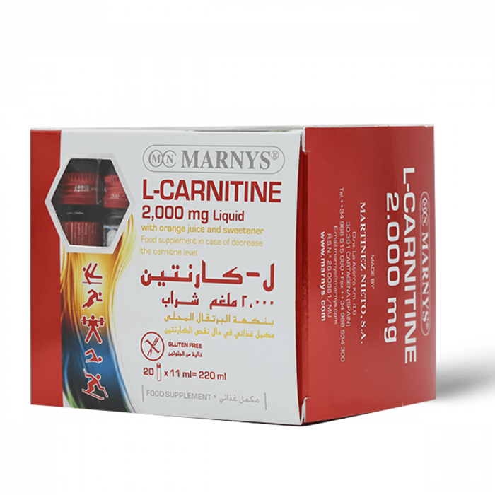 مكمل l carnitine مارنيز ل-كارنيتين سائل 2000 مجم