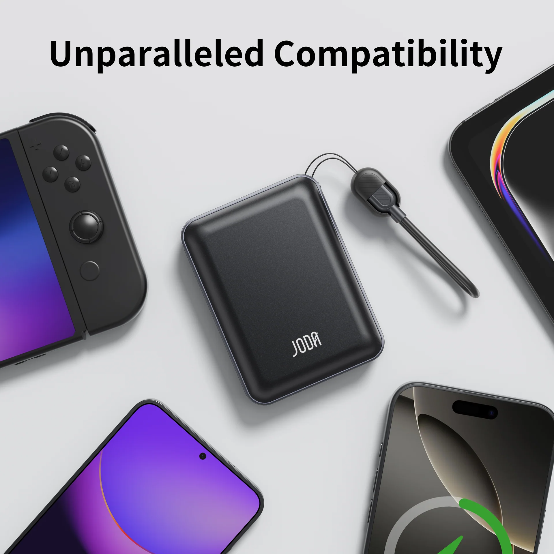 JODA 18000mAh 22.5W Power Bank with USB-C Cable - Black