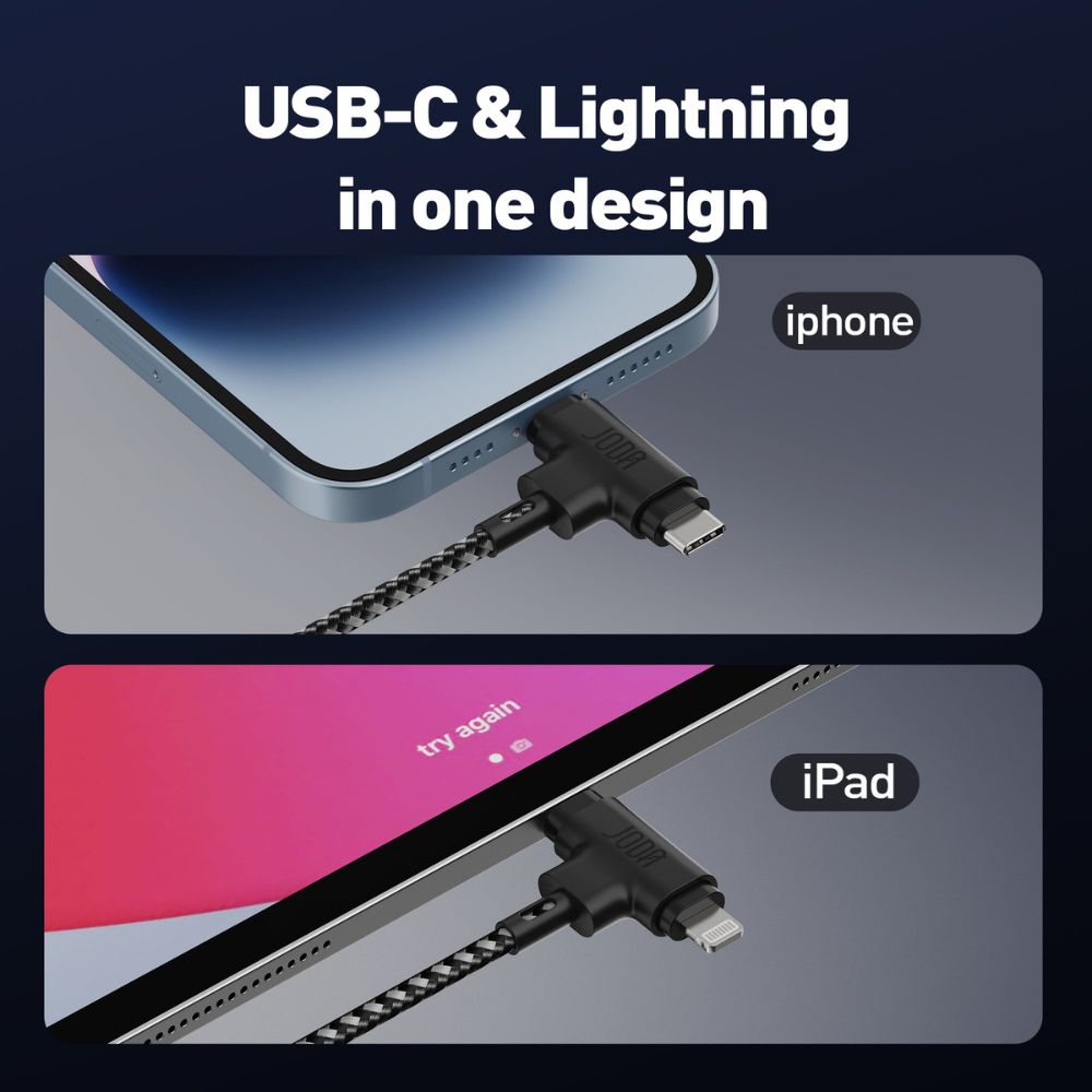 JODA Duo I USB-C Cable with Lightning Connector
