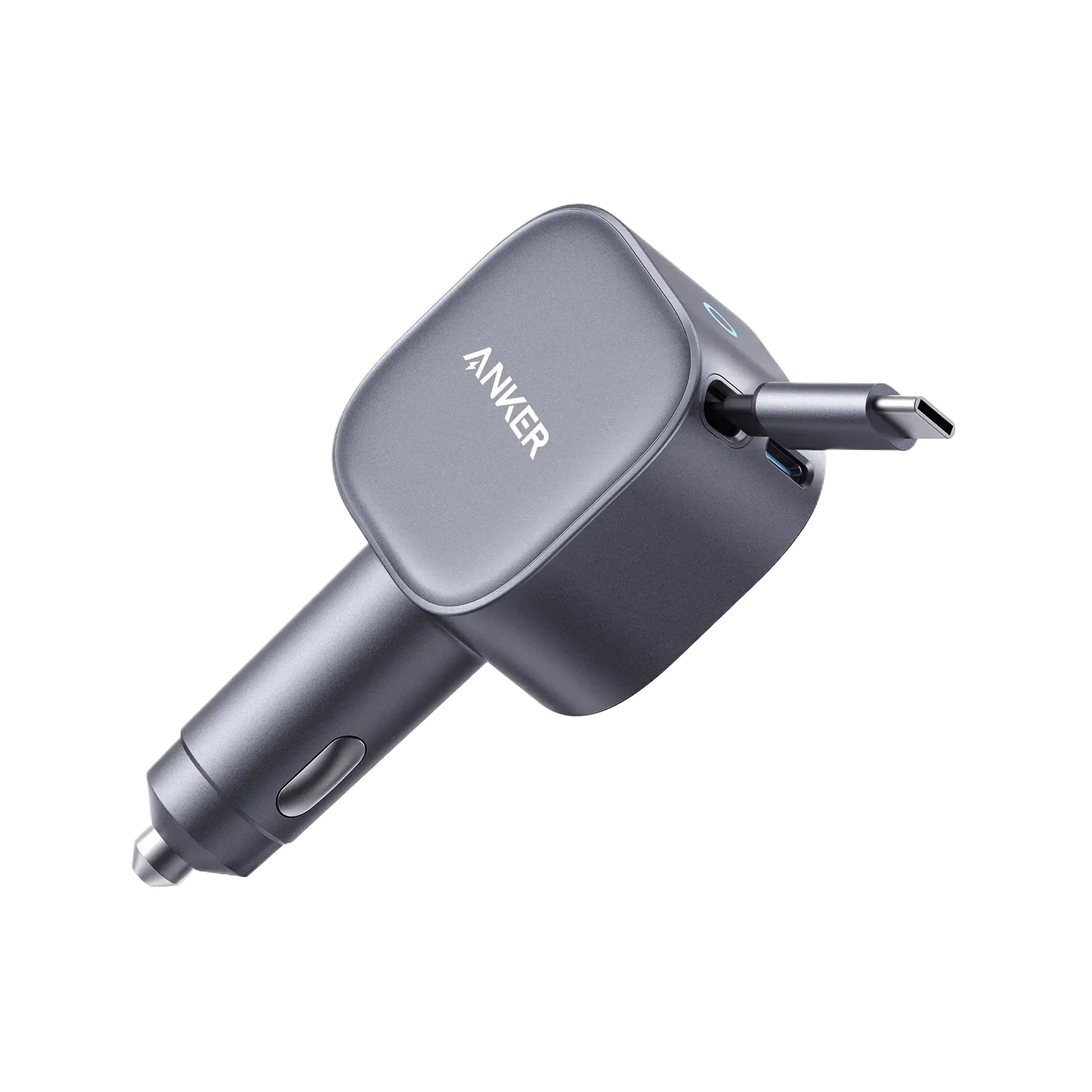 شاحن سيارة أنكر نانو 75 واط بمنفذ USB-C وكابل مدمج أصلي من Anker