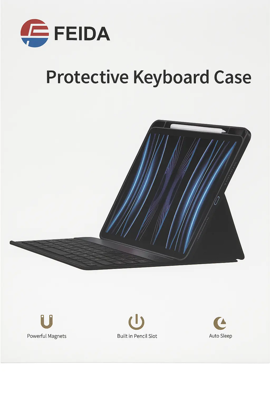 Feida Keyboard Case for iPad 10th Generation and iPad A16