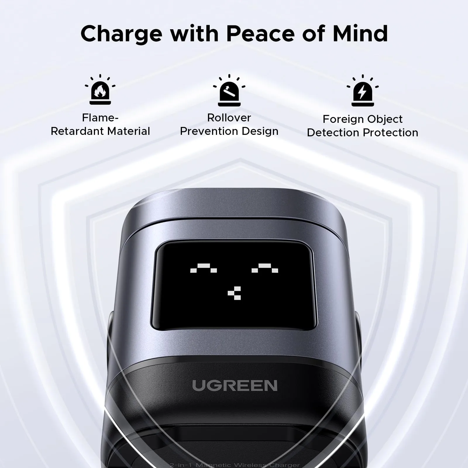 UGREEN Uno 2-in-1 Magnetic Wireless Charger 15W