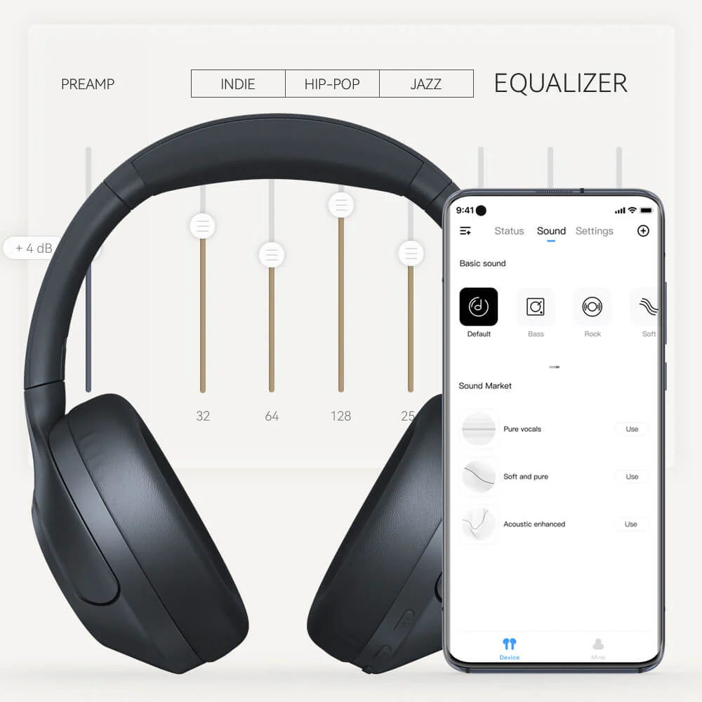 Haylou S35 Wireless Noise Cancelling Headphones (ANC) – Dark Blue