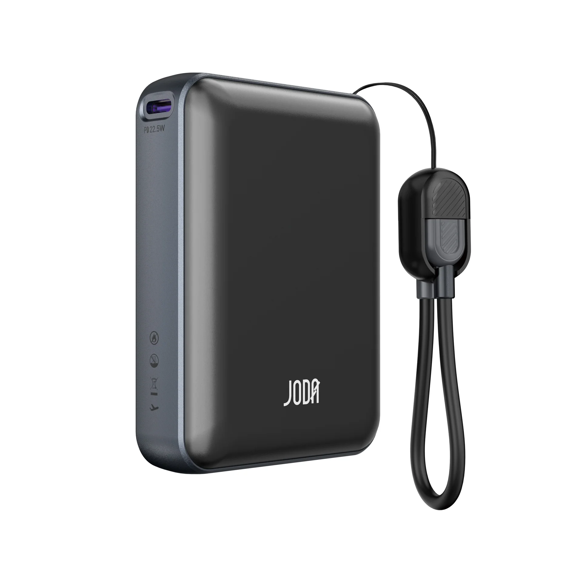 JODA 18000mAh 22.5W Power Bank with USB-C Cable - Black