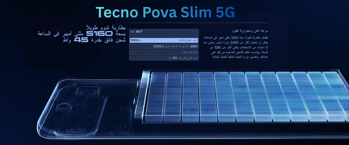 تكنو بوفا سليم 256 جيجابايت 8+8 رام - ألوان متعددة