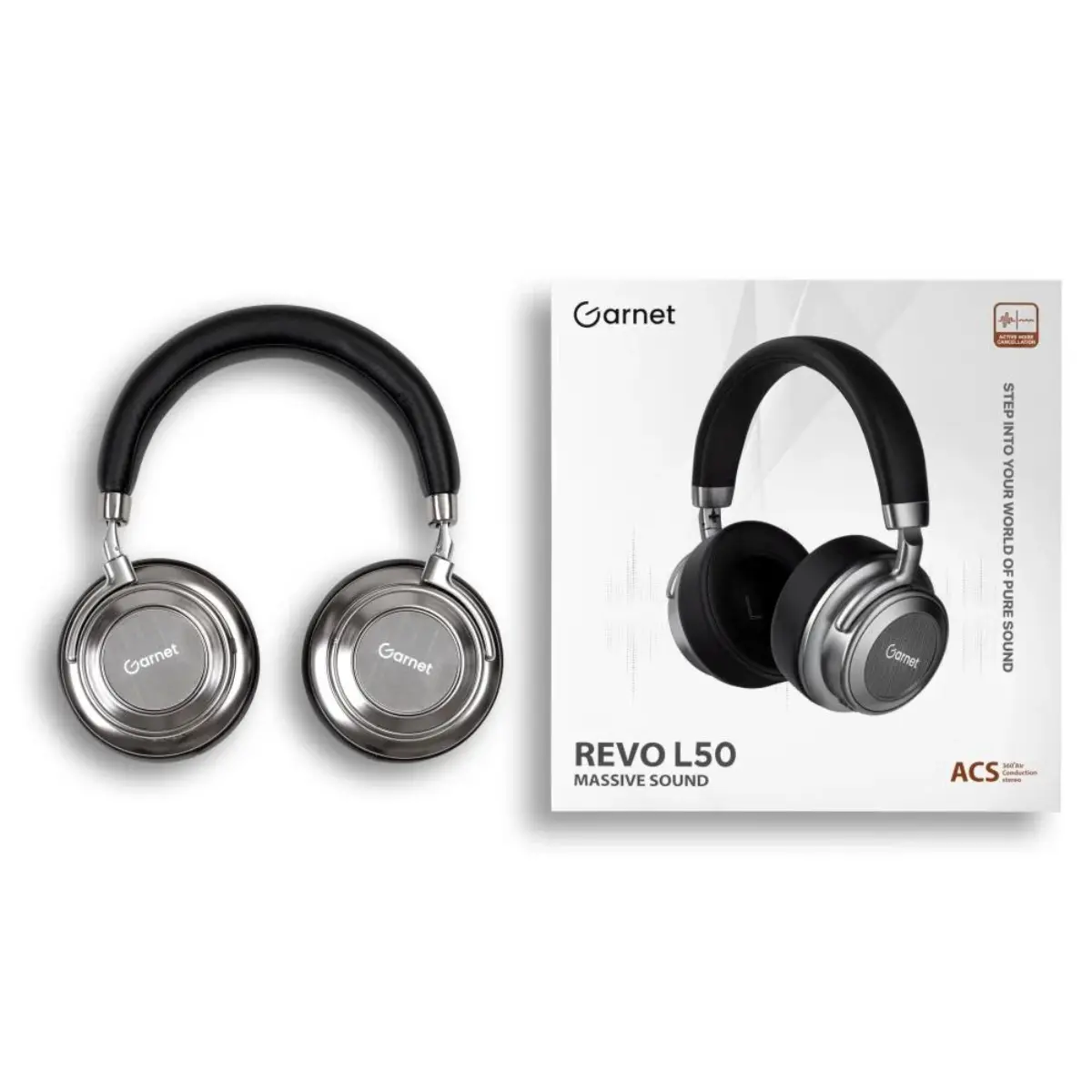 سماعة رأس لاسلكية Revo L50 من قارنت - أسود