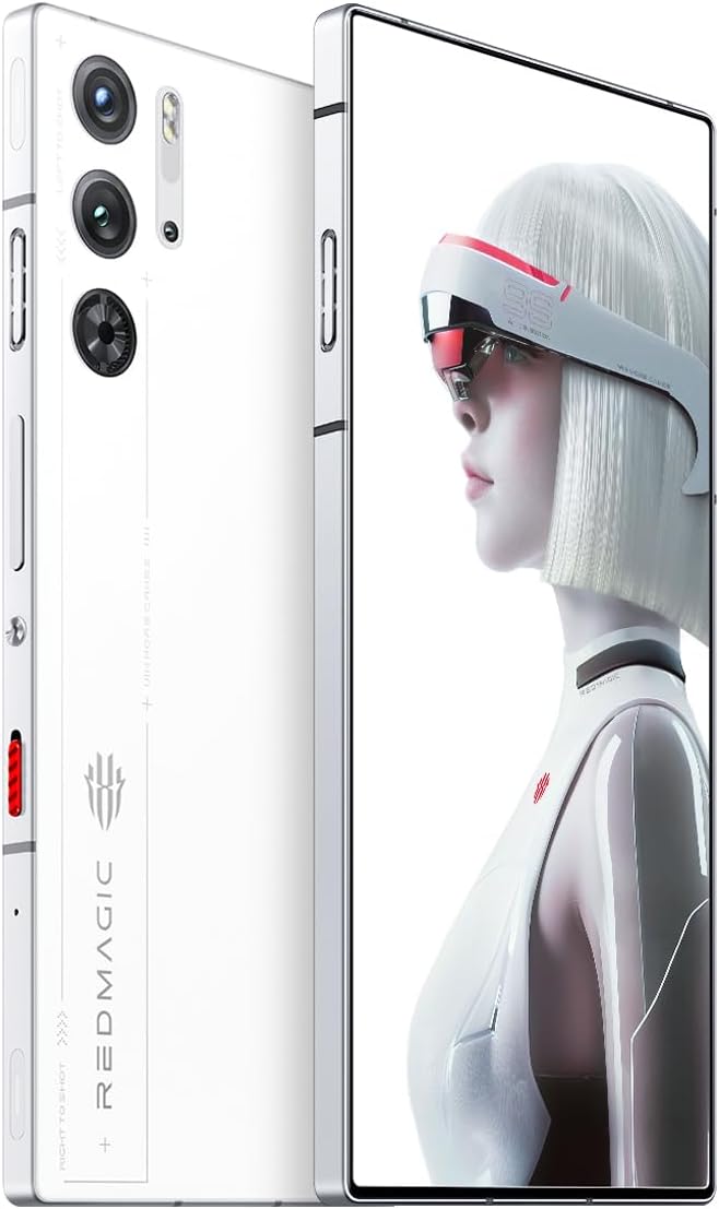 Red Magic 9S Pro gaming smartphone in Frost white color with 256GB storage