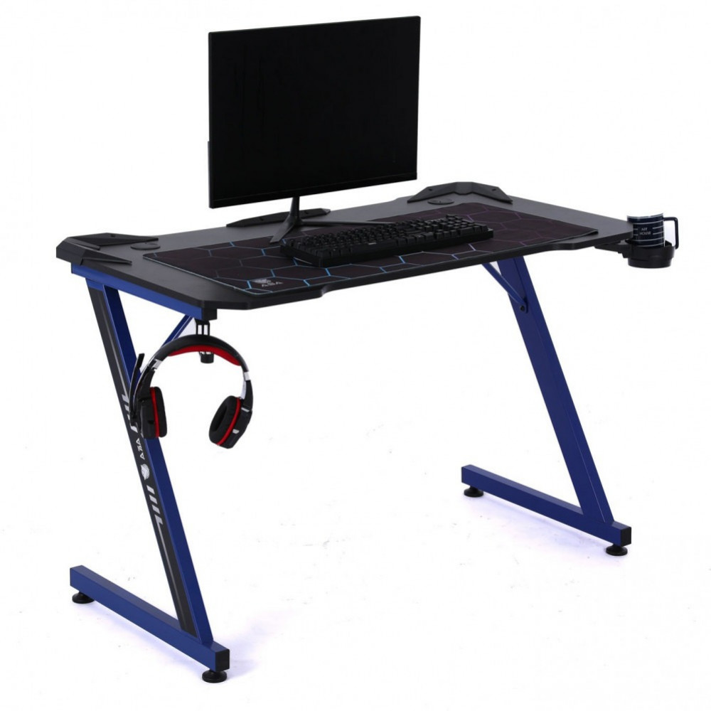ASA Royal gaming and office desk in blue color for setup optimization