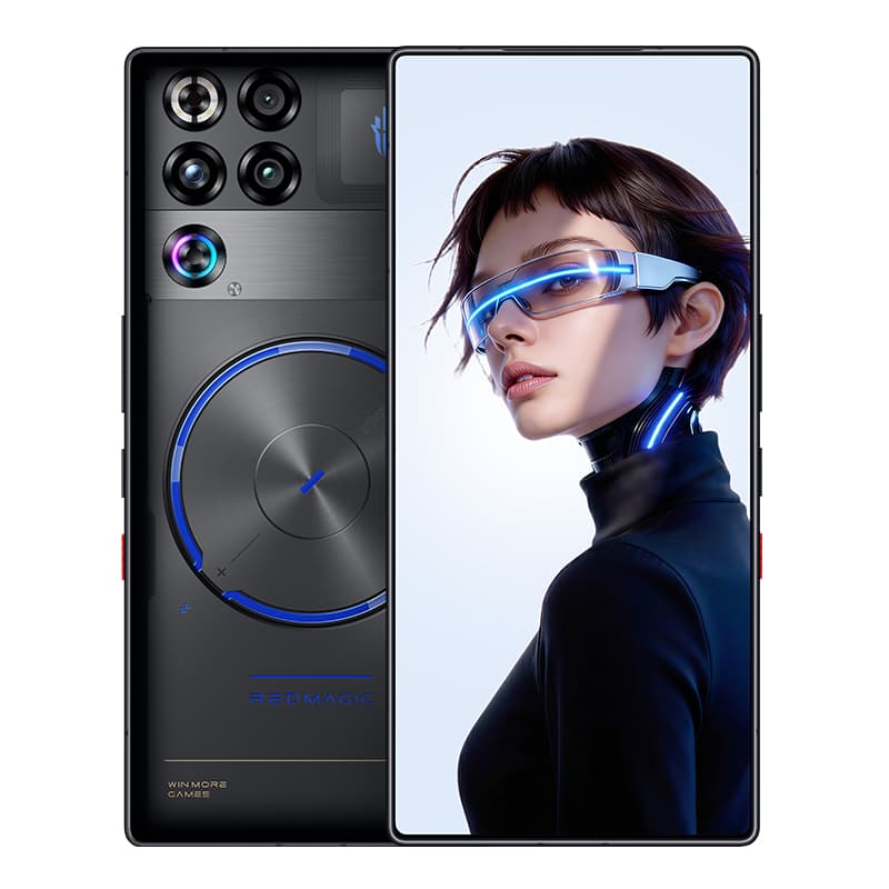 REDMAGIC 11S Pro gaming smartphone in Nightfreeze color showing the full screen and sleek transparent back design