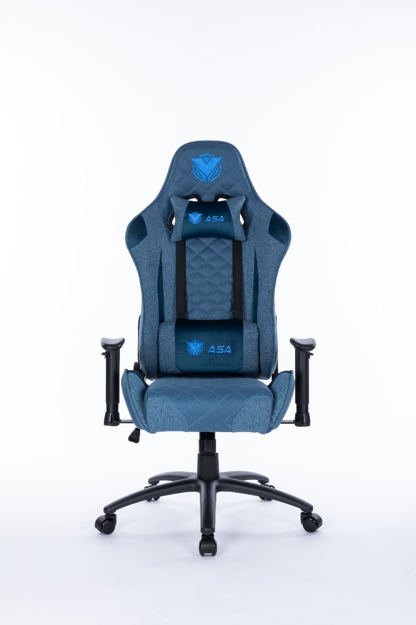 ASA Diamond Fabric Gaming Chair with Neck and Lumbar Pillows