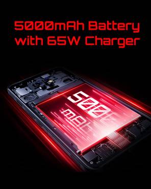 Nubia RedMagic 7 Pro Obsidian Edition 16GB RAM 256GB Storage Gaming Phone with Under-Display Camera