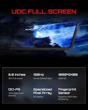 Nubia RedMagic 7 Pro Obsidian Edition 16GB RAM 256GB Storage Gaming Phone with Under-Display Camera