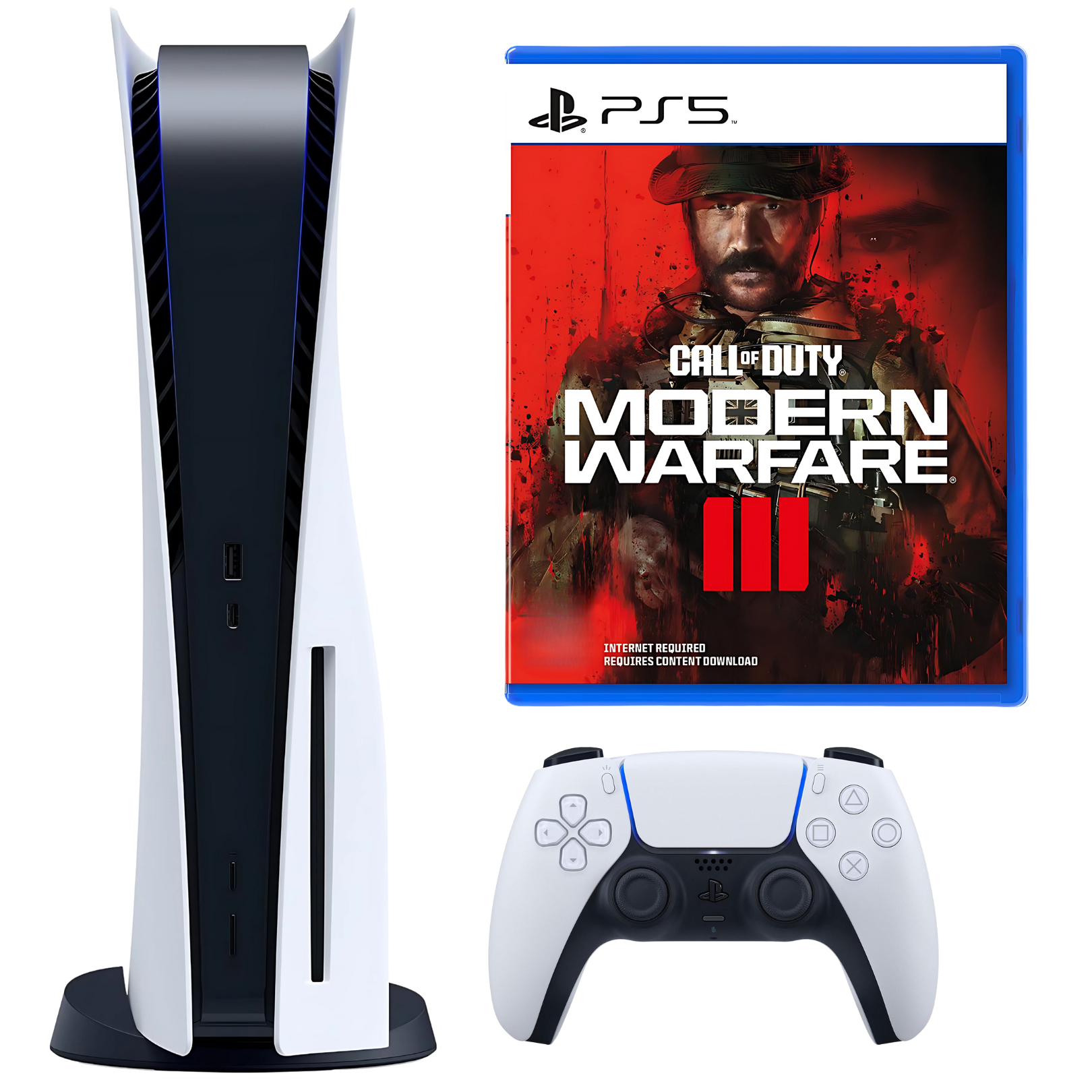 Refurbished PlayStation 5 Disc Edition with Modern Warfare 3 game 1-year warranty