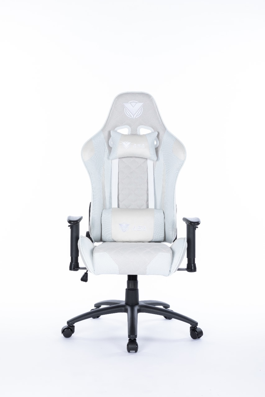 ASA Diamond Fabric Gaming Chair with Neck and Lumbar Pillows