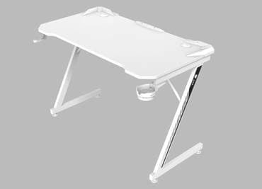 White ASA ROYAL Gaming Desk with premium ergonomic design