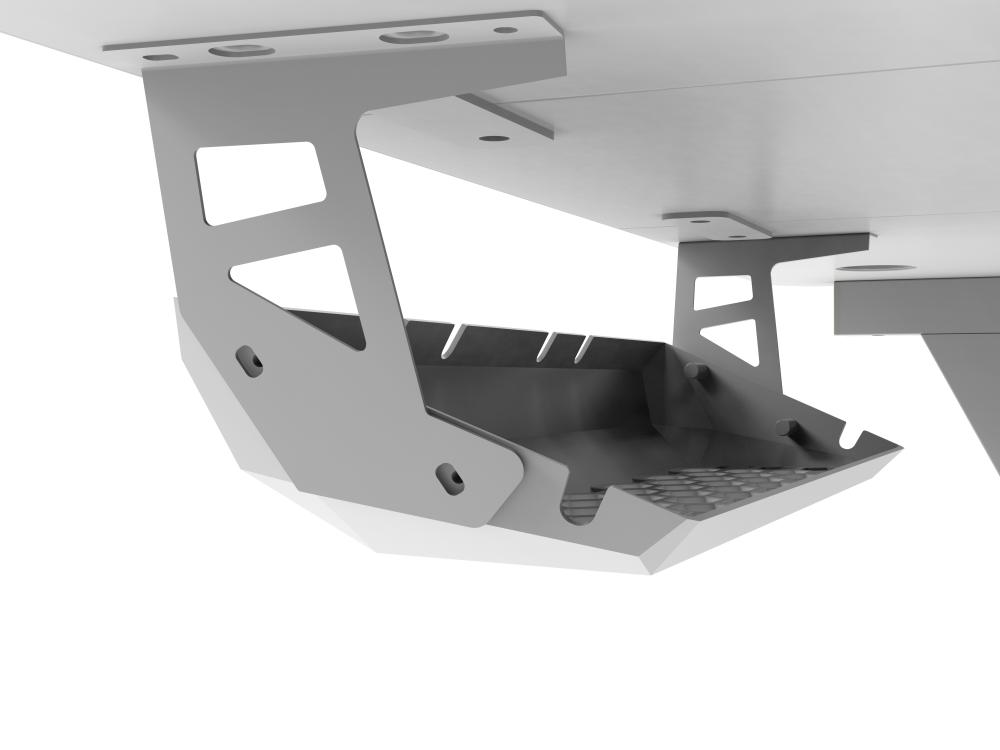 White ASA Z shaped gaming desk with extended mouse pad and cup holder