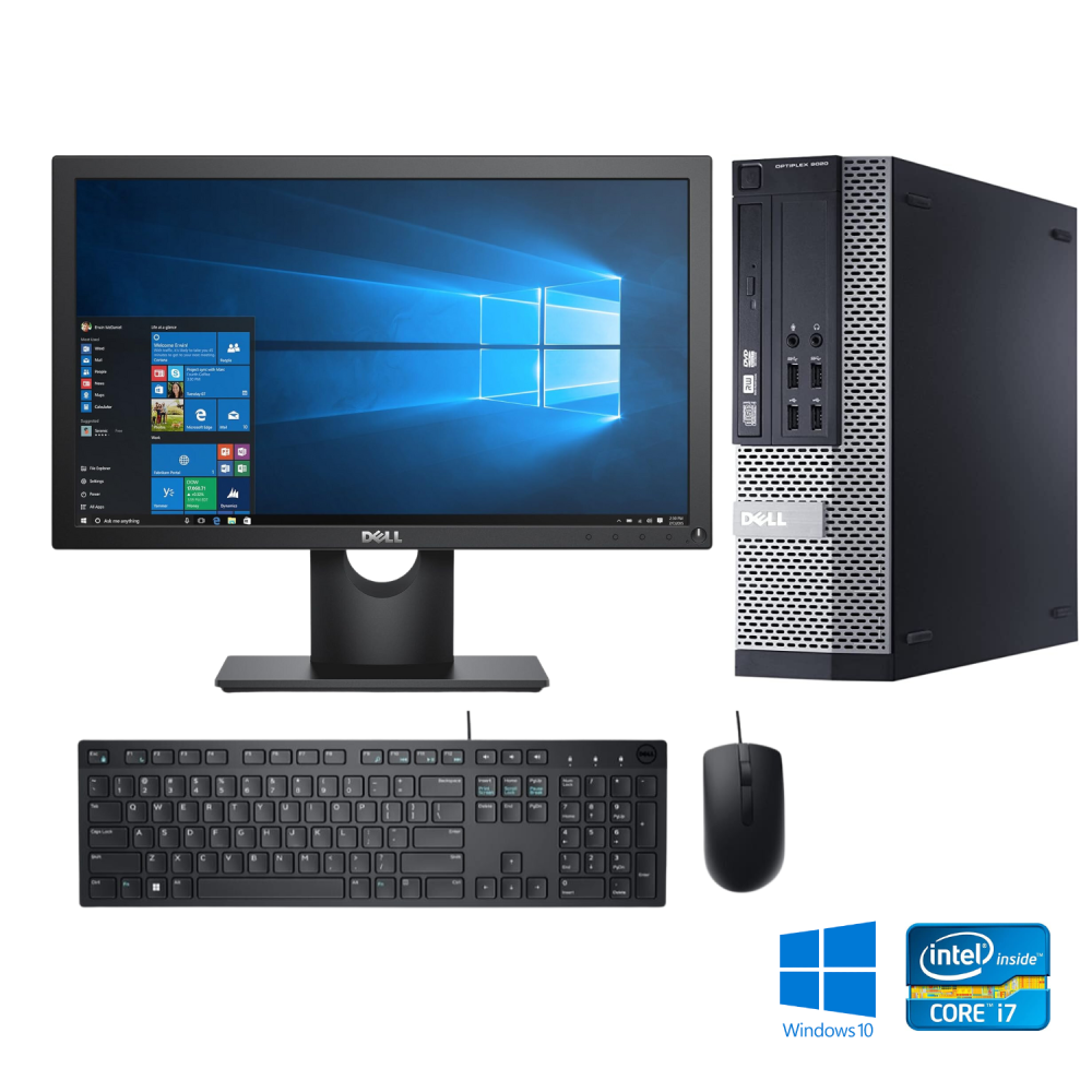 كمبيوتر ديل اوبتيبلكس مكتبي متكامل كور i7 مع شاشة 24 بوصة مجدد