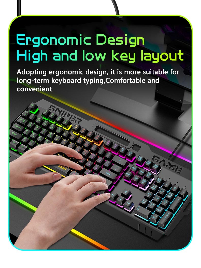 ASA IRON Gaming Keyboard and Mouse RGB Combo