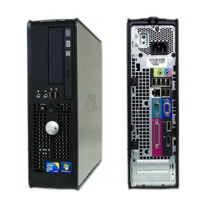 كمبيوتر مكتبي ديل Dell مجدد بمعالج Intel Core 2 Duo وذاكرة 8 جيجا وتخزين 256 جيجا مع واي فاي وضمان سنة