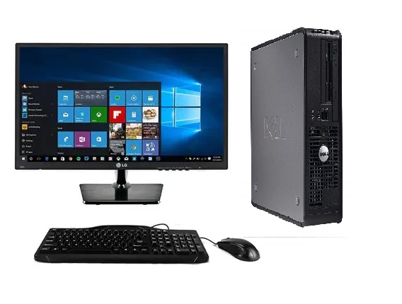 ديل - كمبيوتر ديل مكتبي E7500 بشاشة مقاس 19 بوصة ومعالج Core 2 Duo 2.9GHz