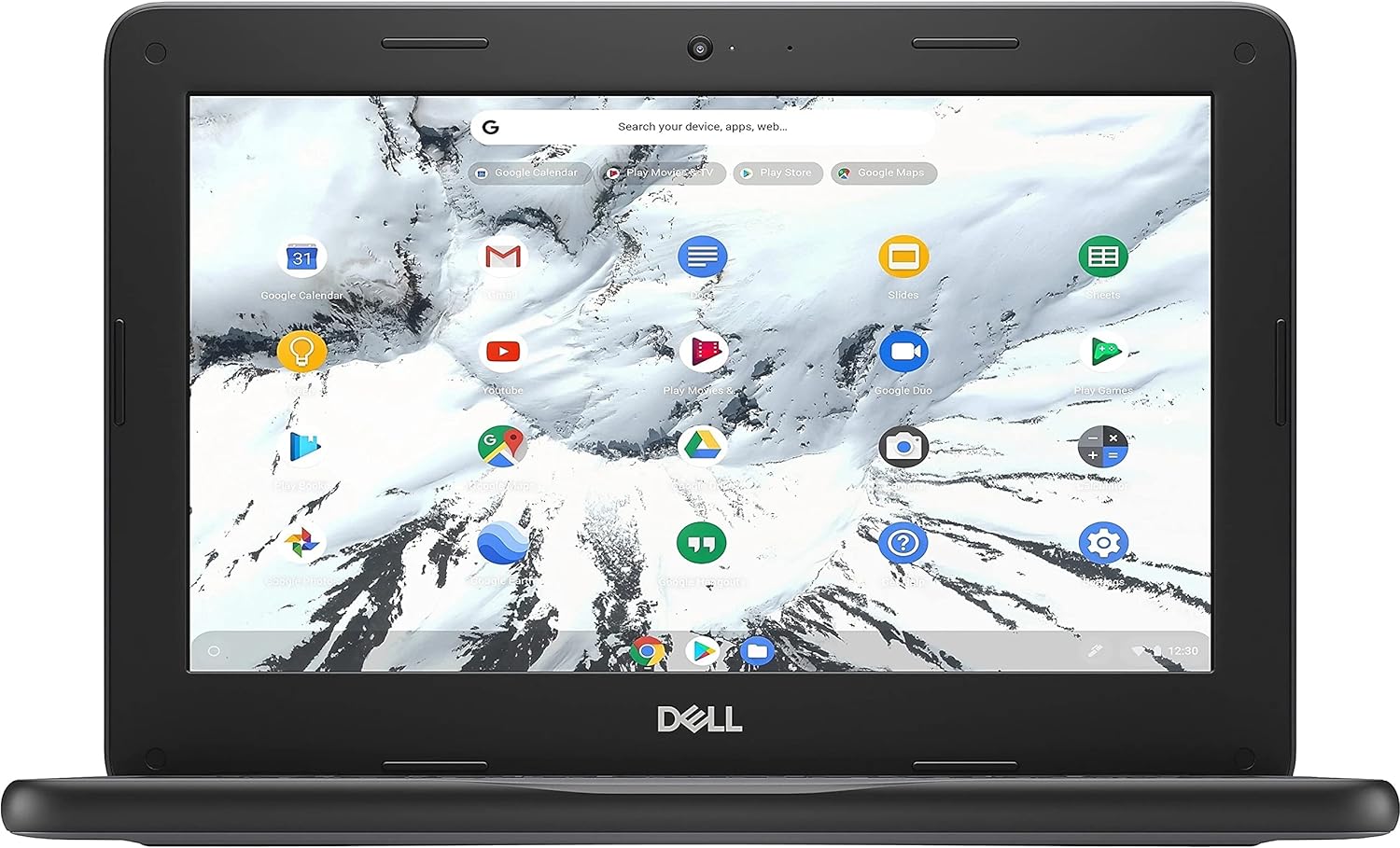 لابتوب ديل Chromebook 3100 مجدد بشاشة 11.6 بوصة ومعالج Intel Celeron N4000 وذاكرة 4 جيجابايت باللون الأسود