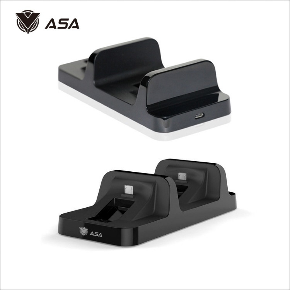 ASA Dual Controller Charging Station for PlayStation 4 DualShock 4 Fast Charging Dock