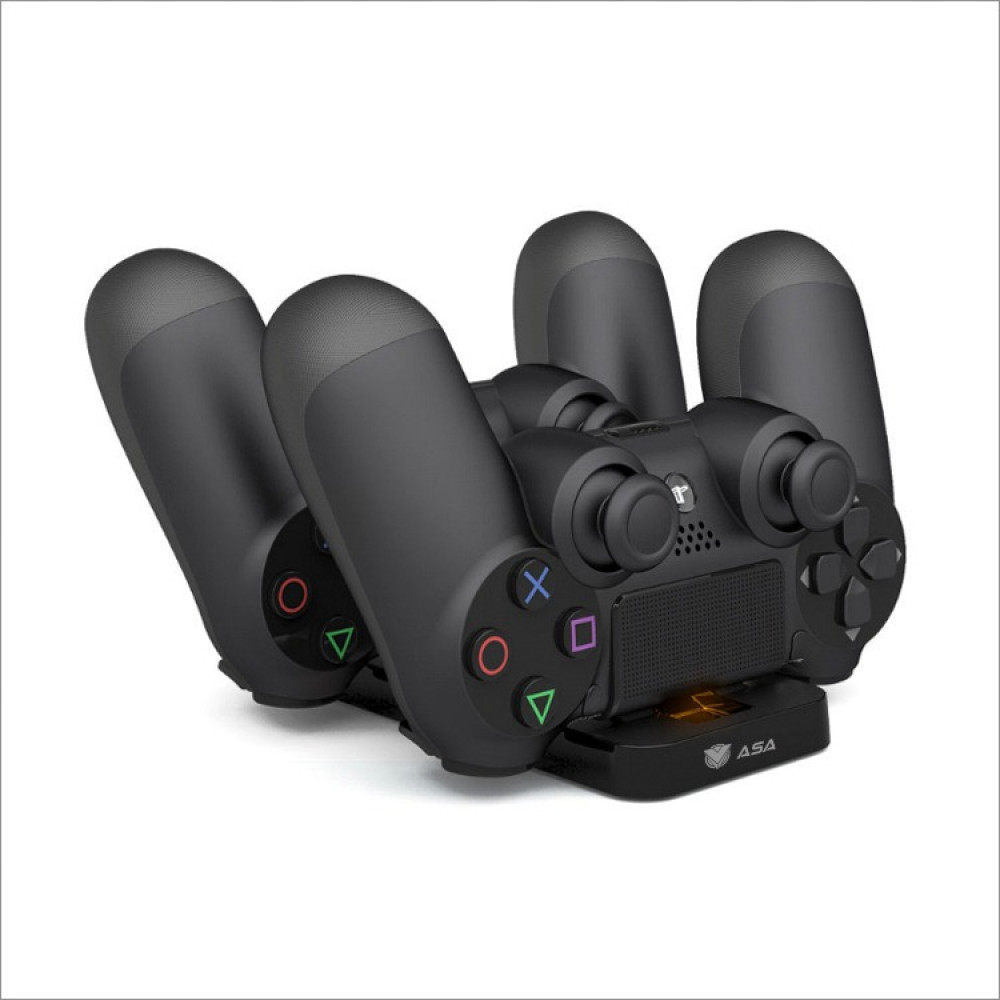 ASA Dual Controller Charging Station for PlayStation 4 DualShock 4 Fast Charging Dock
