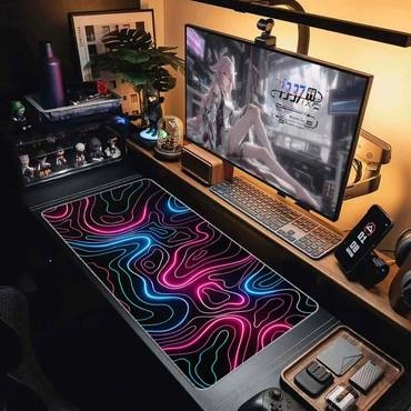 Pro Mouse Pad - Neon Topo Edition