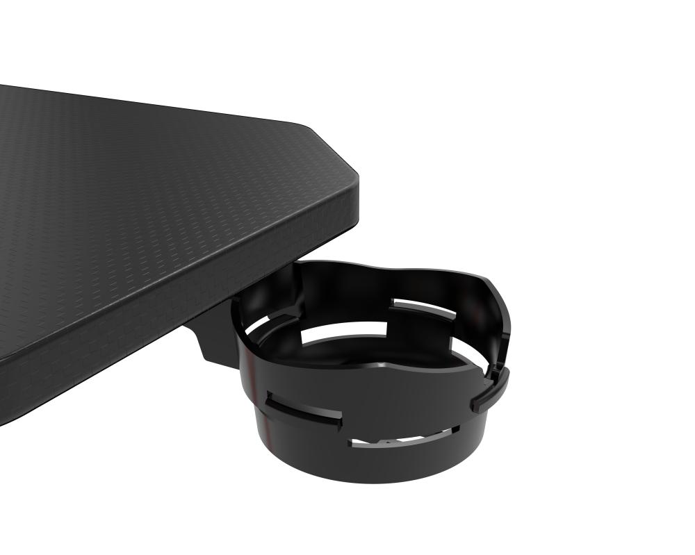 ASA Z Model Gaming Desk Black and Red with Extended Mouse Pad