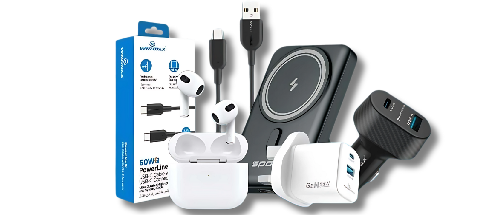 Wide selection of fast and original chargers for smart devices
