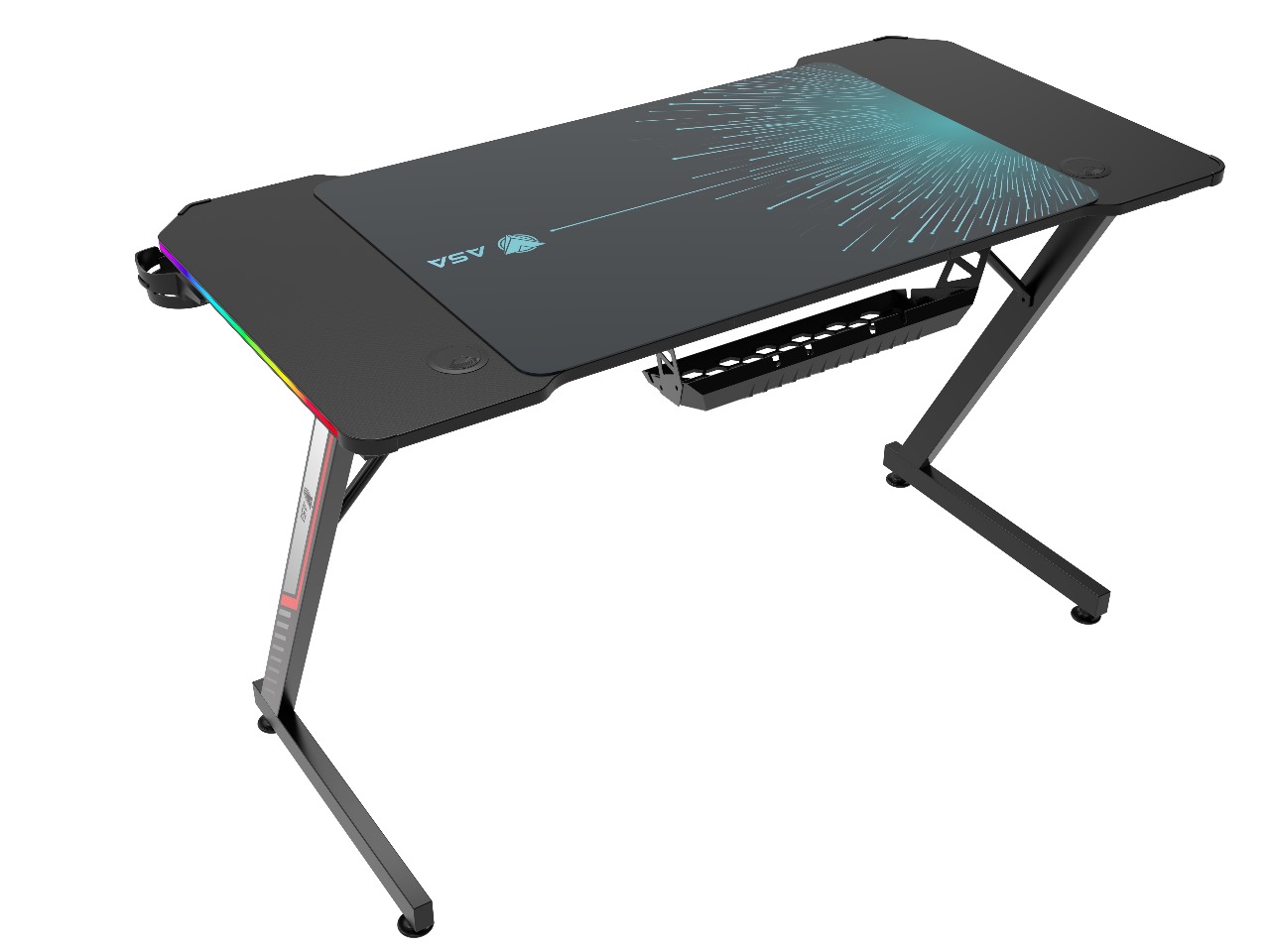 طاولة قيمنق ASA Ultra مع إضاءة RGB وماوس باد احترافي