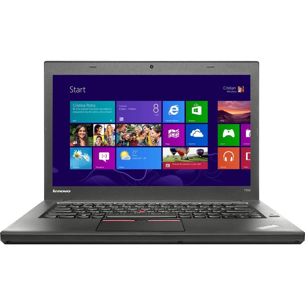 لابتوب لينوفو ثينك باد T450 مجدد باللون الأسود مخصص للأعمال بذاكرة 16 جيجابايت