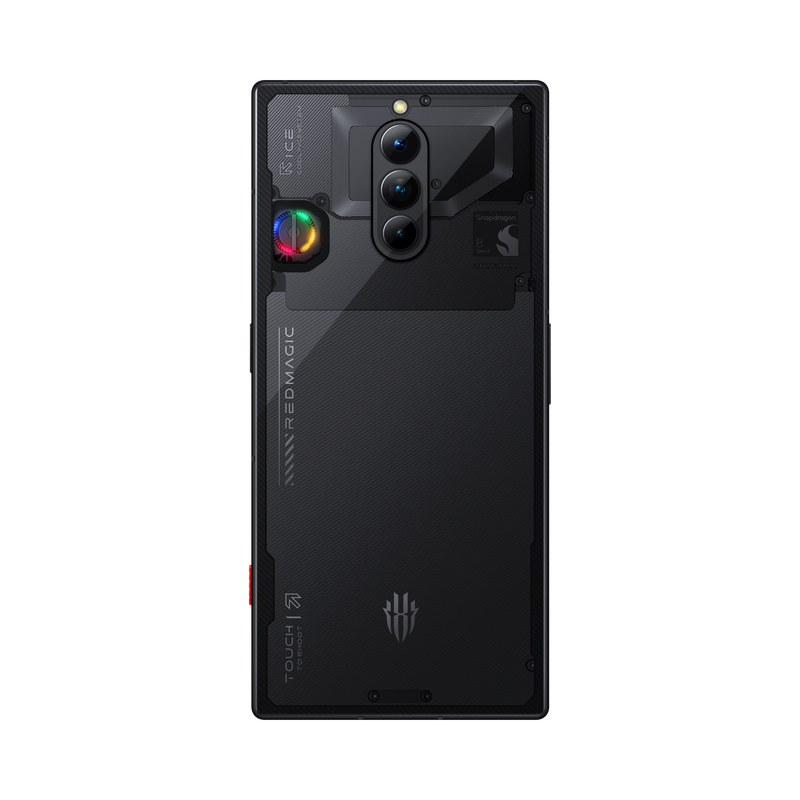 Nubia Red Magic 8S Pro gaming smartphone in Transparent Black Aurora with 512GB storage and 16GB RAM
