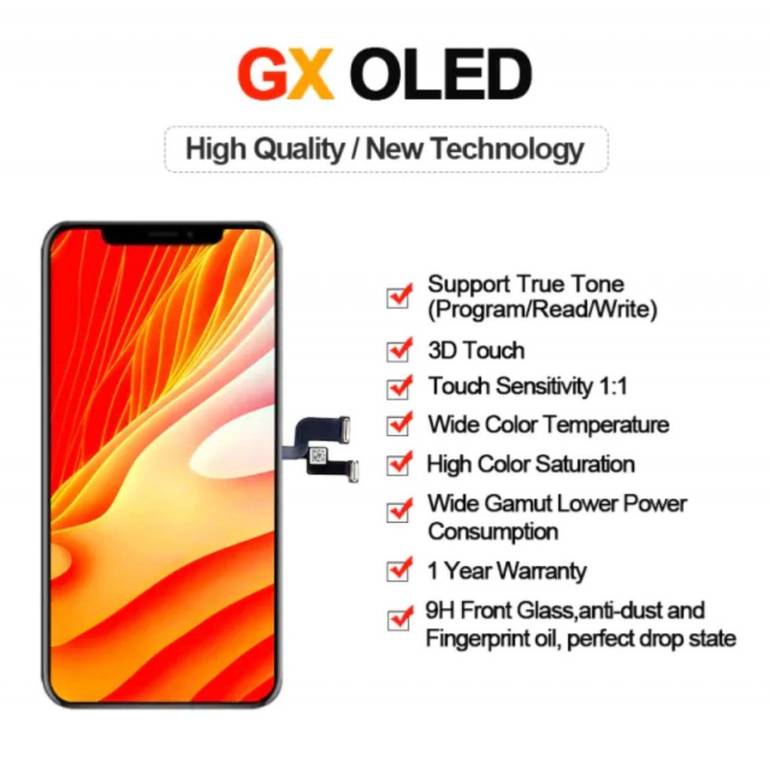 iPhone X OLED GX replacement screen high resolution true color professional repair part