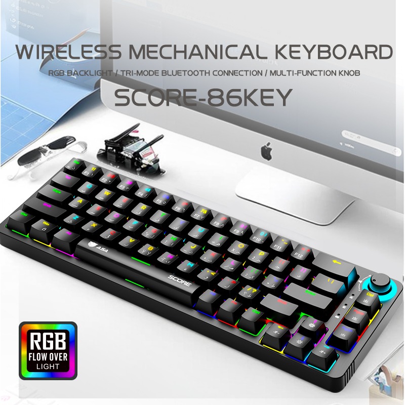 ASA SCORE Wireless Mechanical Gaming Keyboard with RGB Lighting